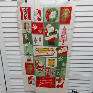 全新 現貨 CAVALLINI＆Co 聖誕節 桌巾 復古聖誕老公公聖誕裝飾桌巾 Vintage Tea Towel