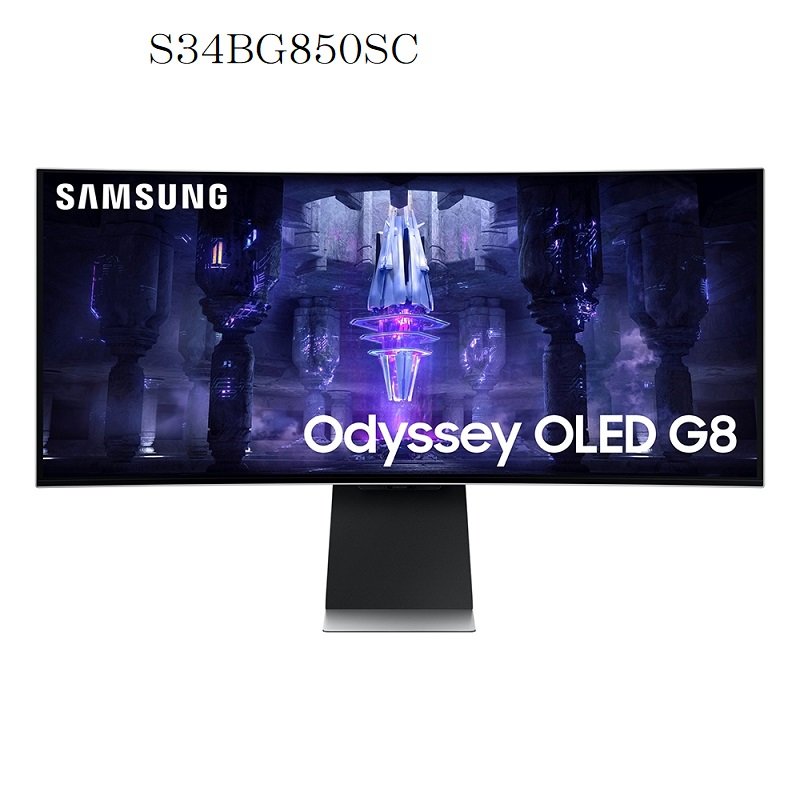 米特3C數位–SAMSUNG 三星 34型 Odyssey OLED G8 曲面智慧聯網電競螢幕/S34BG850SC