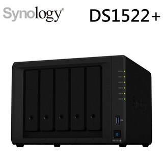 【含稅公司貨】Synology群暉 DS1522+ 5bay 網路儲存伺服器 桌上型NAS (取代DS1520+)(38190元)