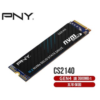 【含稅公司貨】PNY必恩威 CS2140 2TB 1TB 500G M.2 2280 PCIe Gen4 SSD固態硬碟(2799元)