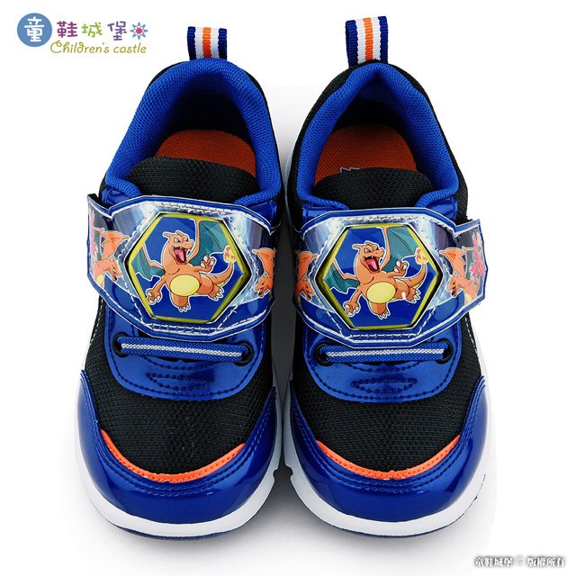 童鞋城堡-透氣運動鞋 噴火龍 LED電燈鞋 寶可夢 PA7355-藍