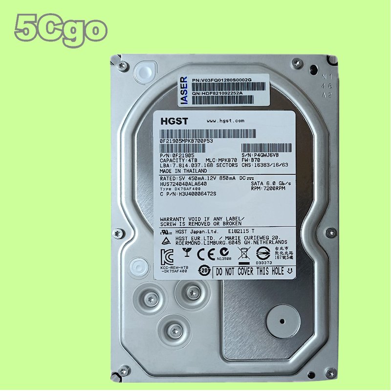 5Cgo【權宇】日立HUS724040ALA640 4TB 4T SATA 6Gb/s 7200轉 企業級硬碟1年保含稅