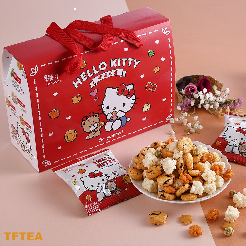 【翠菓子】HELLO KITTY X 泰迪小熊 綜合米菓-限定禮盒 (14入/盒) 2盒組