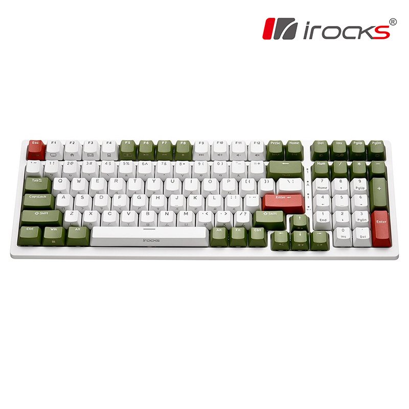 i-rocks 艾芮克 IRK86R 宇治金時 RGB 背光 機械 鍵盤 茶軸 紅軸 青軸 /紐頓e世界