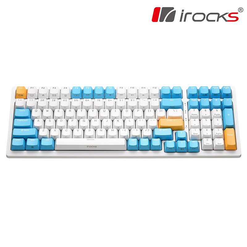 i-rocks 艾芮克 IRK86R 蘇打布丁 RGB 背光 機械 鍵盤 茶軸 紅軸 青軸