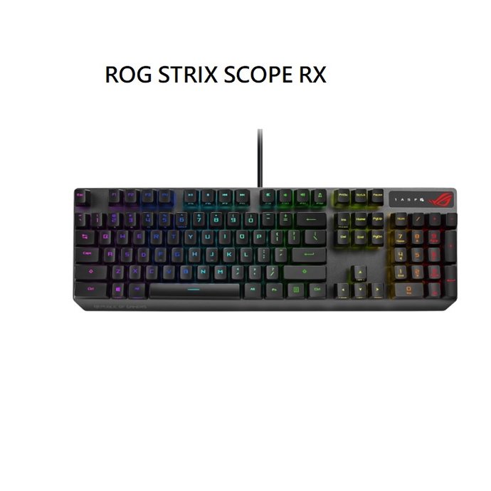 【送桌墊】 米特3C數位-ASUS 華碩 ROG Strix Scope RX RGB光學機械鍵盤/紅軸90MP0240-BKTA00/青軸90MP0242-BKTA00