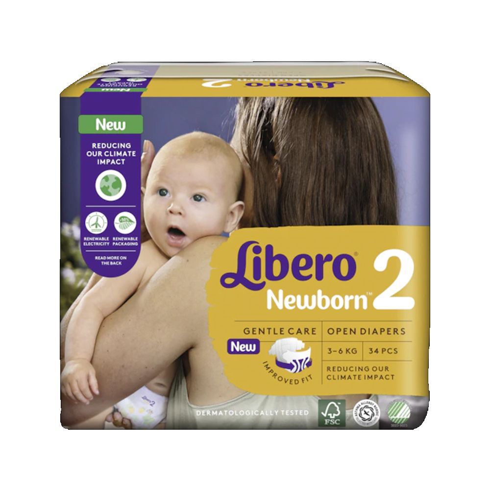 【8包送玩具】麗貝樂 Libero newborn comfort 嬰兒尿布/紙尿褲/過夜尿布-2號 NB (34片/包)