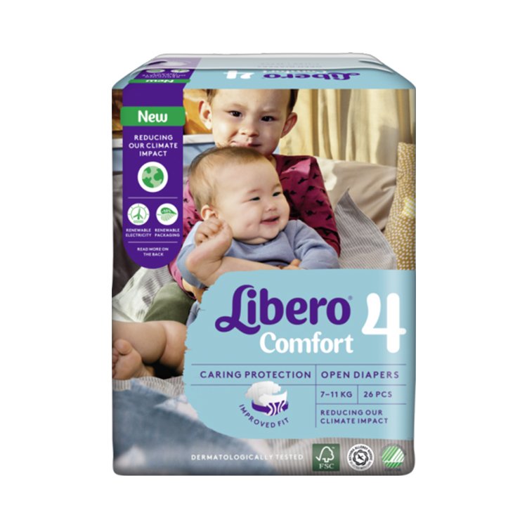【8包送玩具】麗貝樂 Libero newborn comfort 嬰兒尿布/紙尿褲/過夜尿布-4號 (26片/包)