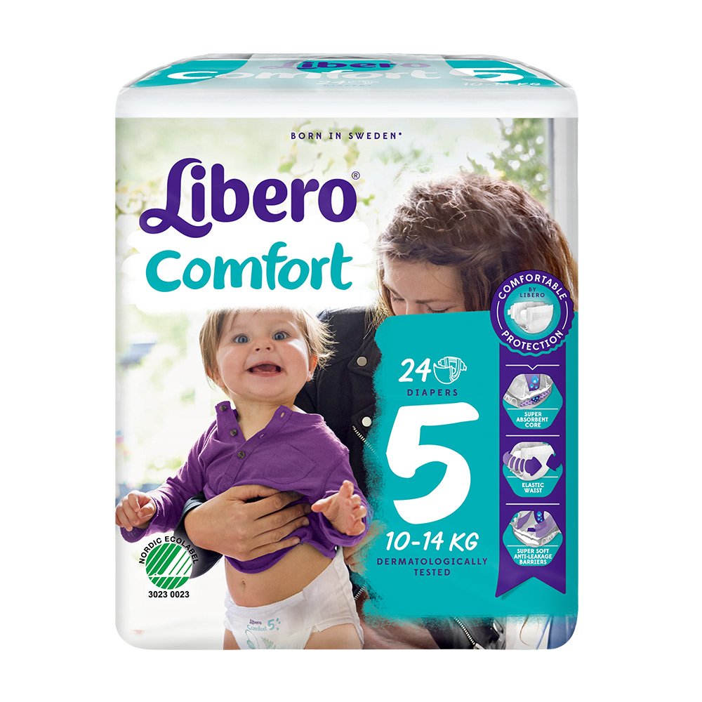 【8包送玩具】麗貝樂 Libero newborn comfort 嬰兒尿布/紙尿褲/過夜尿布-5號 (24片/包)