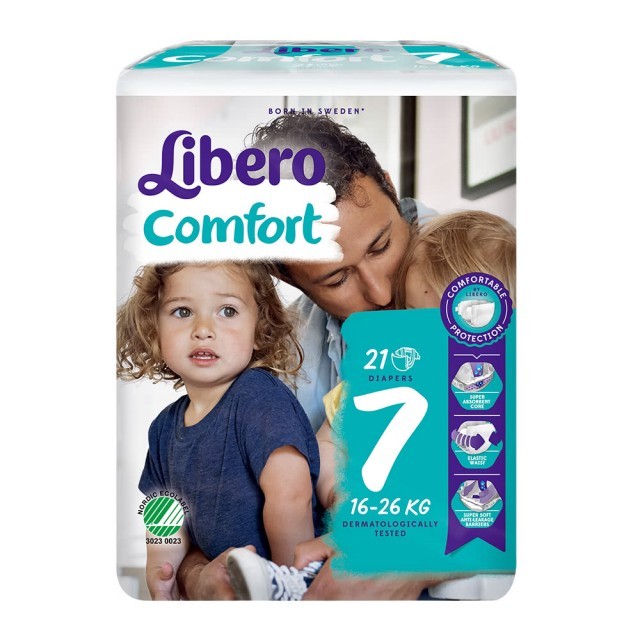 【8包送玩具】麗貝樂 Libero newborn comfort 嬰兒尿布/紙尿褲/過夜尿布-7號 (21片/包)