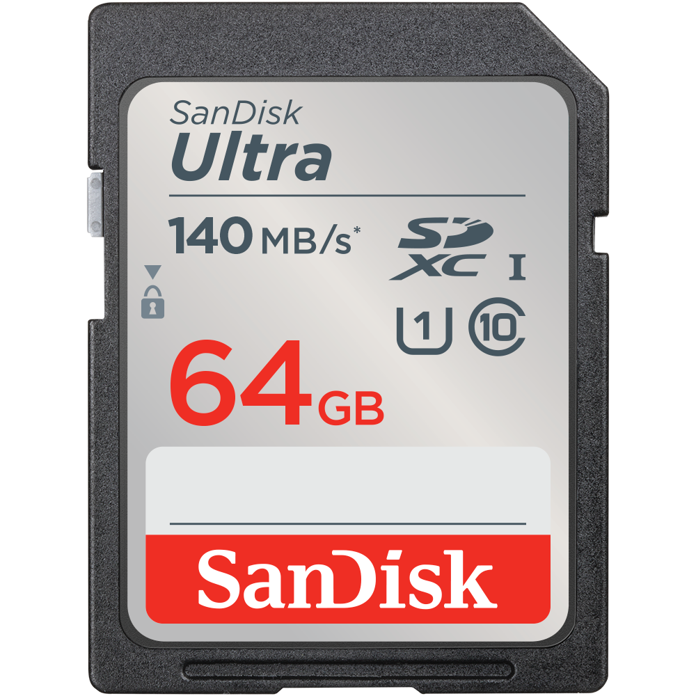 SanDisk Ultra SDXC 64GB, C10, UHS-I, 140MB/s R 記憶卡