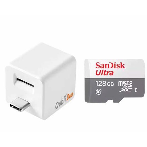 [COSCO代購4] W132938 QubiiDuo USB-C 備份豆腐 + SanDisk MicroSD 128G