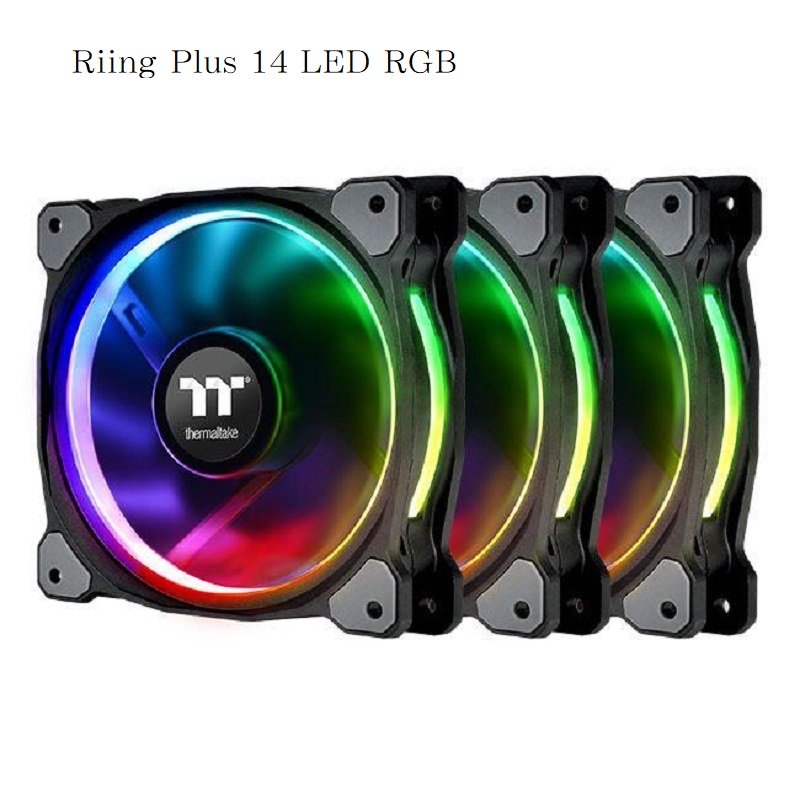 米特3C數位–曜越Riing Plus 14 LED RGB風扇頂級版/三顆風扇/CL-F056-PL14SW-A
