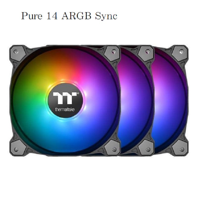 米特3C數位–曜越Pure 14 ARGB Sync水冷排風扇主機連動頂級版/三顆/CL-F080-PL14SW-A
