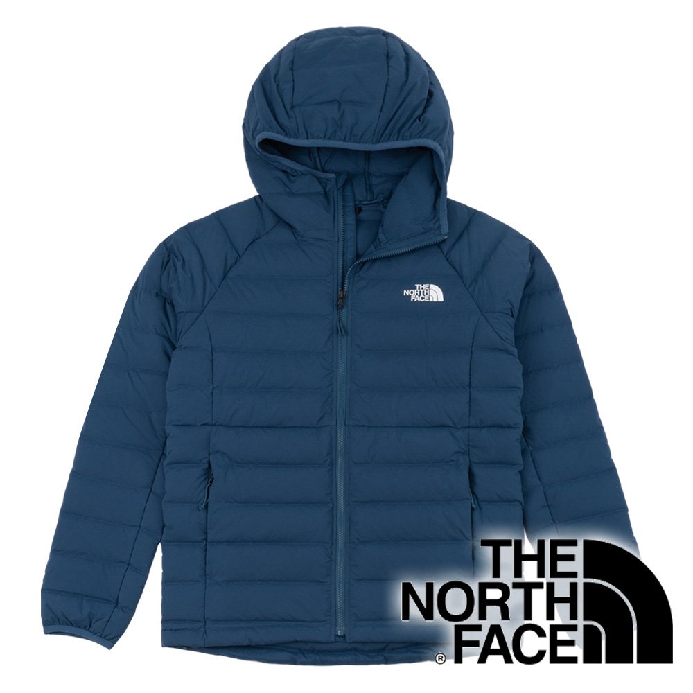 【THE NORTH FACE 美國】男 羽絨彈性連帽外套『深藍』NF0A7W7P 戶外 露營 登山 外套 鵝絨 保暖 禦寒