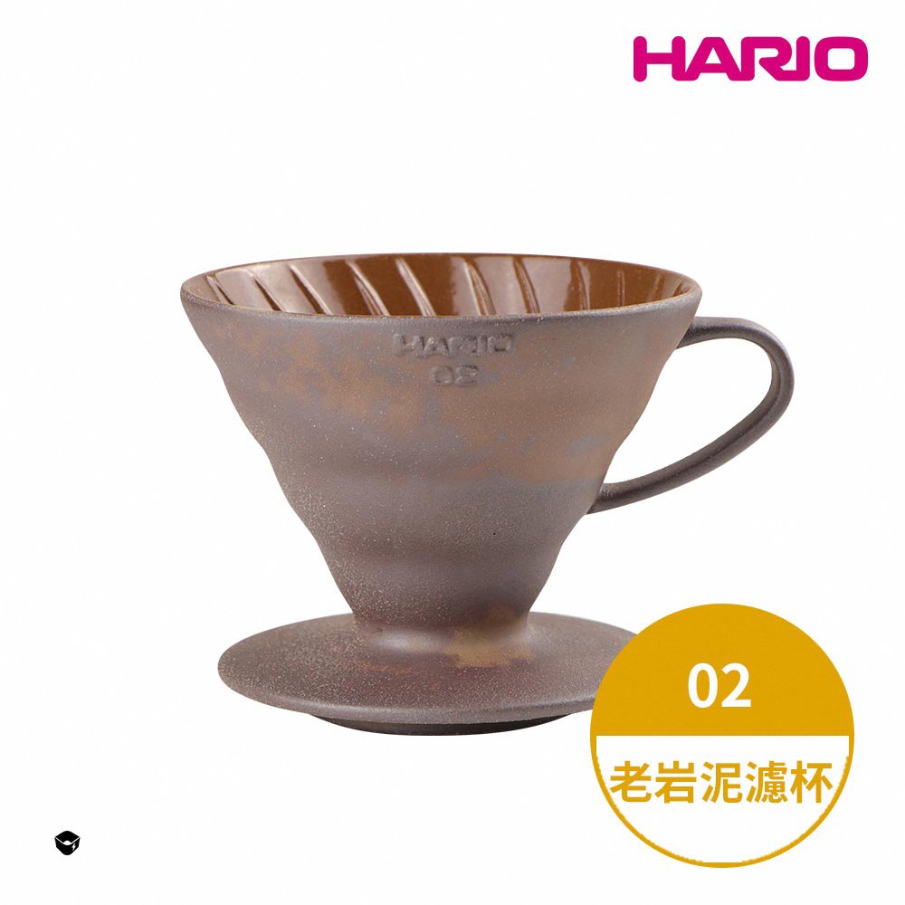 【HARIO】HARIOx陶作坊老岩泥V60濾杯聯名款-02 (2-4人份) VDCR-02-BR