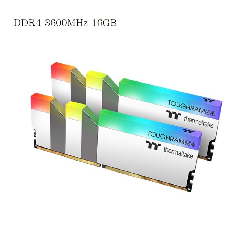 曜越TOUGHRAM RGB 記憶體 DDR4 3600MHz 16GB(8GBx2)/白色/R022D408GX2-3600C18A