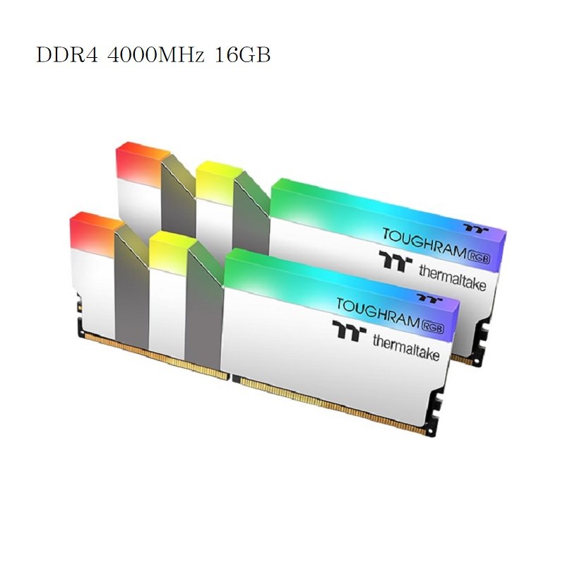 曜越TOUGHRAM RGB 記憶體 DDR4 4000MHz 16GB(8GBx2)/白色/R022D408GX2-4000C19A