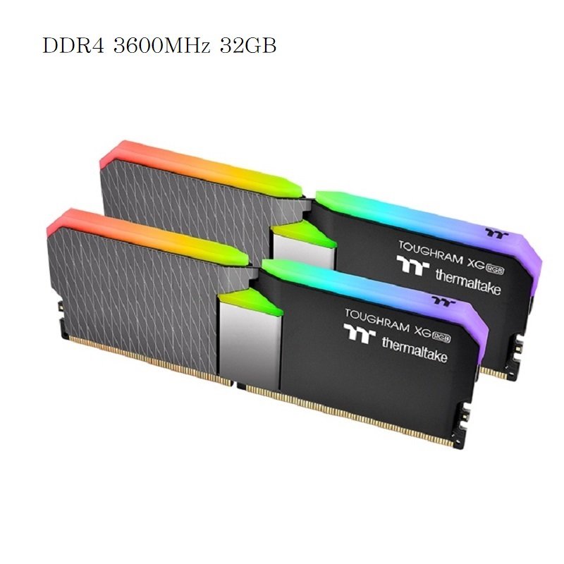 曜越 鋼影 TOUGHRAM XG RGB 記憶體 DDR4 3600MHz 32GB(16GBx2) 黑色/R016D416GX2-3600C18A