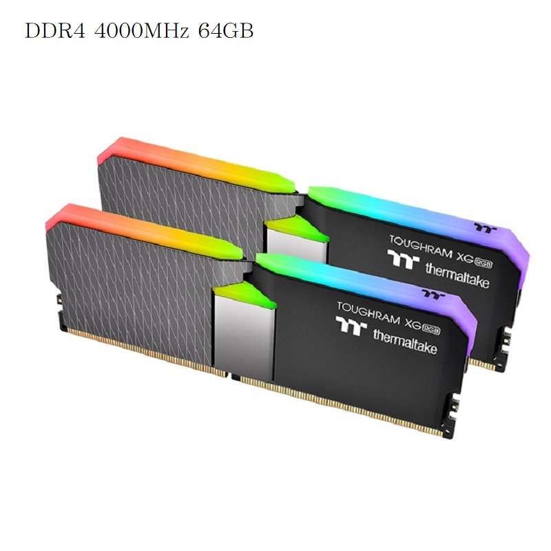 曜越 鋼影 TOUGHRAM XG RGB 記憶體 DDR4 4000MHz 64GB (32GBx2)黑色/R016R432GX2-4000C19A