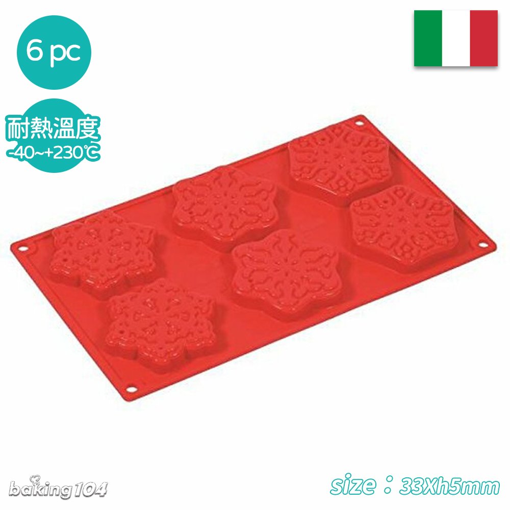 義大利 Pavoni 多連矽膠模 雪花 聖誕節 聖誕裝飾 蛋糕模 慕斯模 果凍模 點心模 PV FR106