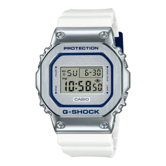 CASIO卡西歐G-SHOCK GM-5600LC-7 復古錶款/海軍藍色系43.2mm
