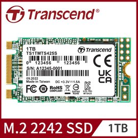 Transcend 創見MTS425S 1TB M.2 2242 SATA Ⅲ SSD固態硬碟(TS1TMTS425S