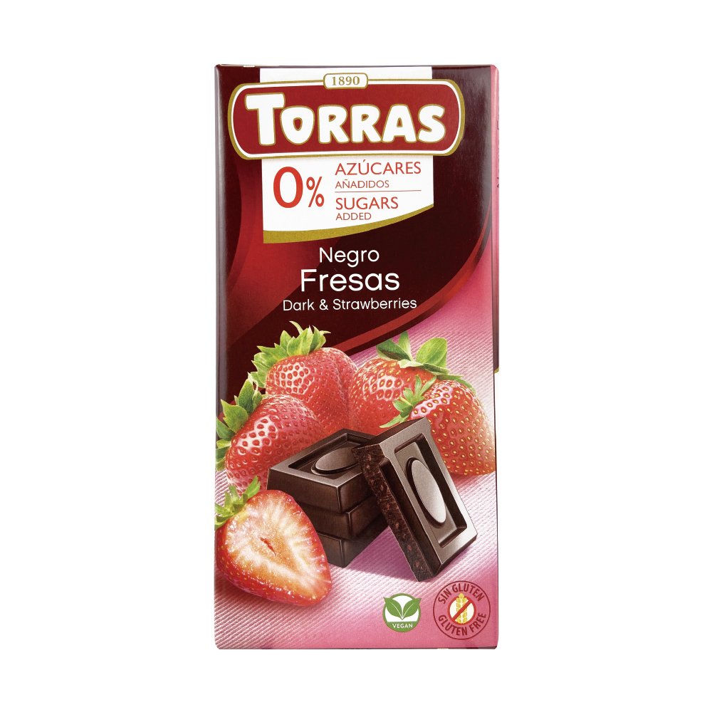 多樂草莓夾心醇黑巧克力75G_無加糖巧克力 麥芽糖醇巧克力 素食巧克力