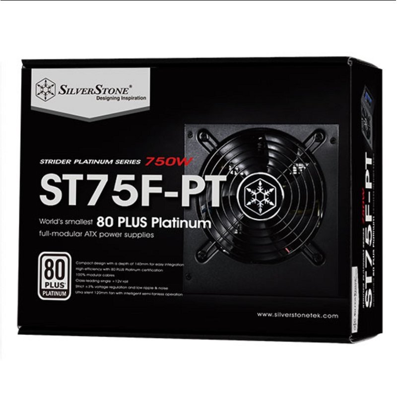 米特3C數位–SilverStone 銀欣 ST75F-PT 電源供應器/750W 白金牌/SST-ST75F-PT