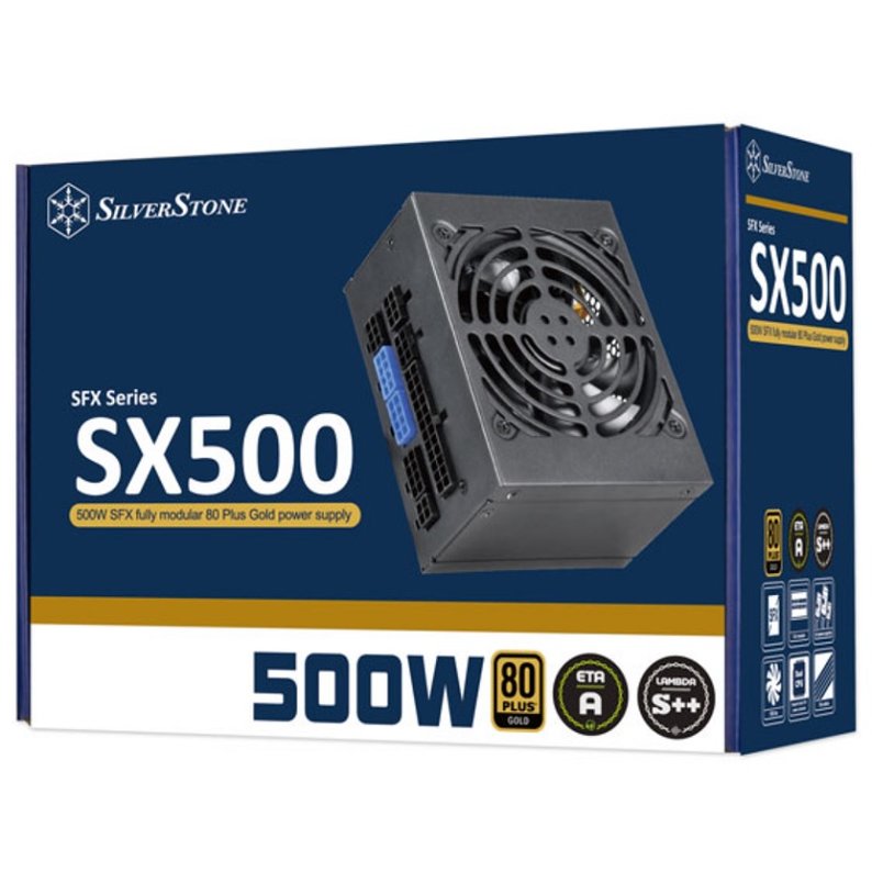 米特3C數位–銀欣 SX500-G 電源供應器/500W SFX金牌/SST-SX500-G