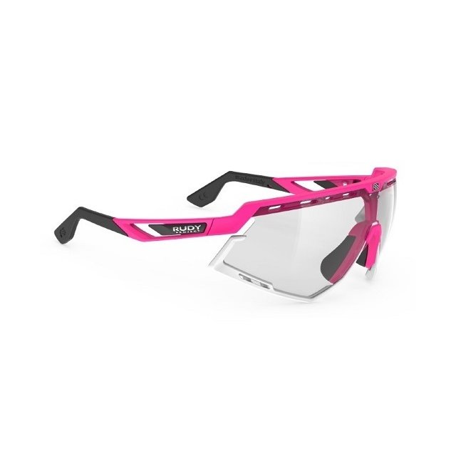 『凹凸眼鏡』義大利 Rudy Project DEFENDER系列 Pink Fluo Matte / ImpX2 LS BLK鍍膜變色鏡片運動鏡~六期零利率