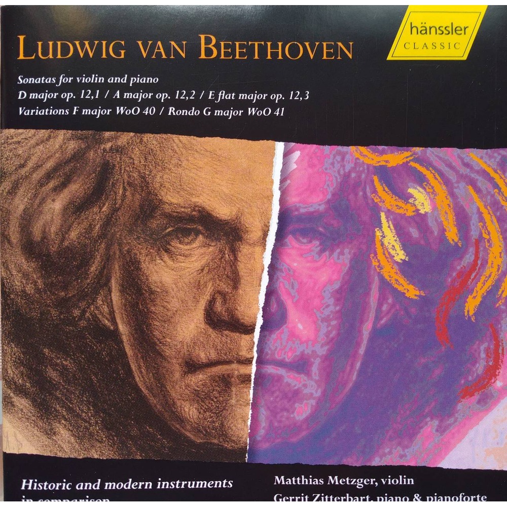 HANS98462 Beethoven Sonata for Violin &amp; Piano Op12 Variations Woo40 Rondo Woo40 2CD