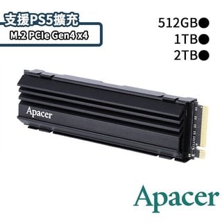 【含稅公司貨】Apacer宇瞻 AS2280Q4U 2TB 1TB 512G PCIe Gen4 M.2 SSD固態硬碟(4790元)