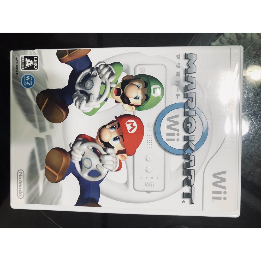 Wii 瑪利歐賽車Mario Kart(日文版) WII U 主機適用 (二手盒裝光碟)賣場還有專用方向盤歡迎加購