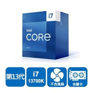 (聊聊享優惠) INTEL 盒裝Core i7-13700K (台灣本島免運費)