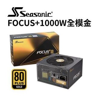 (聊聊享優惠) 海韻 FOCUS 1000FX Gold 金牌 全模組電源供應器(台灣本島免運費)