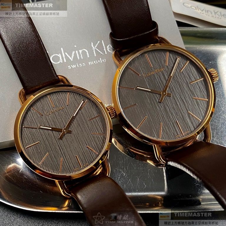CK手錶,編號CKP0168,36mm, 42mm玫瑰金錶殼,咖啡色錶帶款
