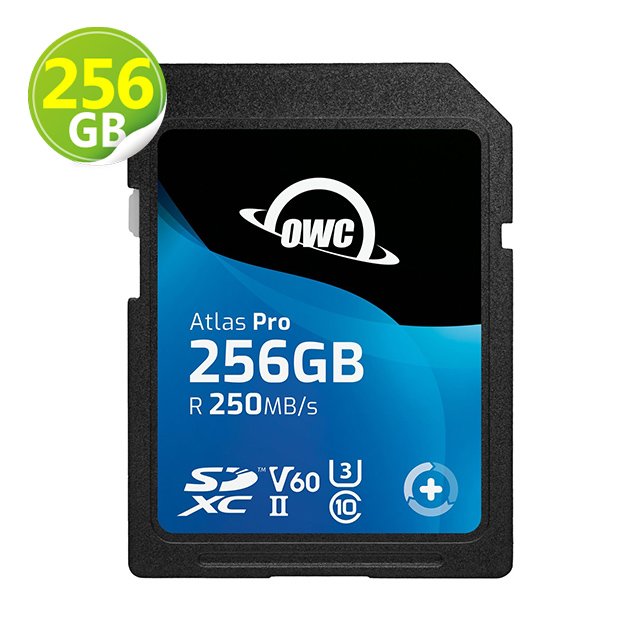 OWC Atlas Pro 256GB SD 記憶卡 SDXC UHS-II V60 寫 130MB/s 讀 250MB/s