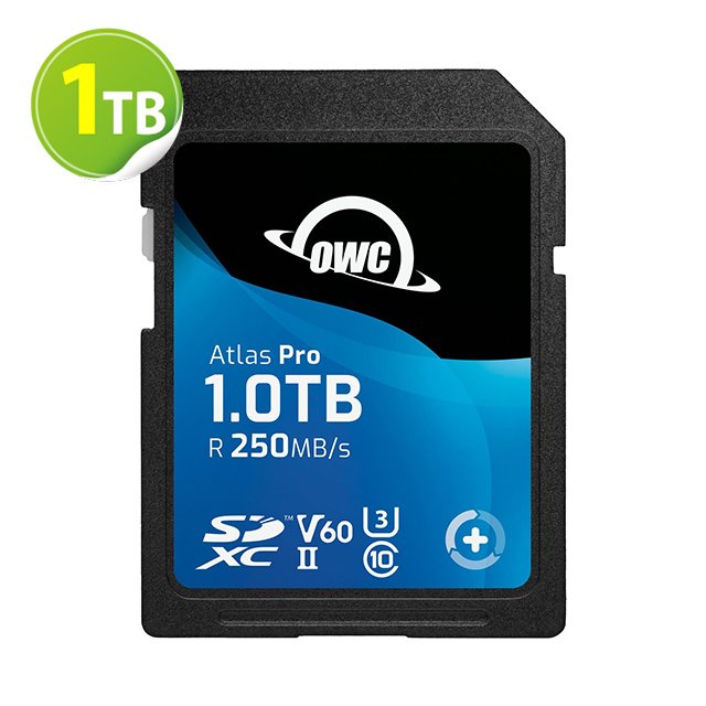 OWC Atlas Pro 1TB SD 記憶卡 SDXC UHS-II V60 寫 130MB/s 讀 250MB/s