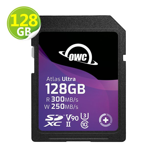 OWC Atlas Ultra 128GB SD 記憶卡 SDXC UHS-II V90 寫 250MB/s 讀 300MB/s