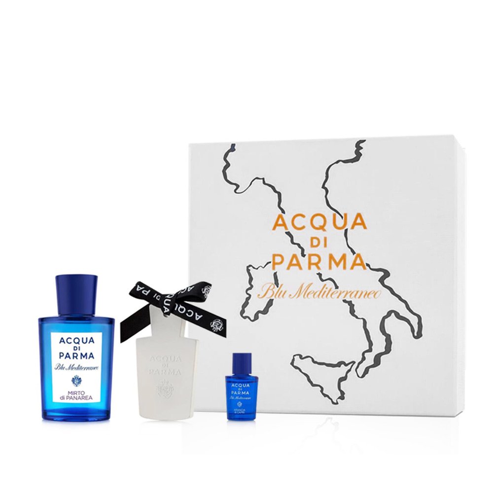 Acqua di parma 藍色地中海帕納里加州桂中性淡香水禮盒(淡香水75ml+淡