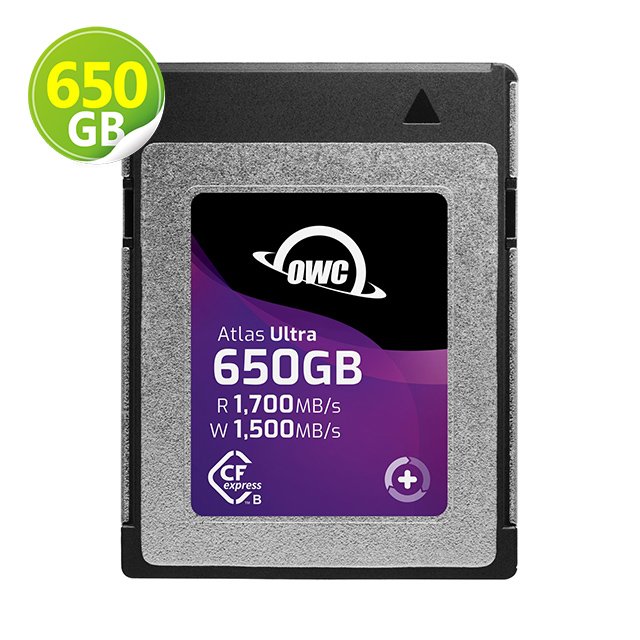 OWC Atlas Ultra 650GB 記憶卡CFexpress B 型最大寫1500MB/s 最大讀1700MB/s - OWC  官方直營店｜PChome商店街