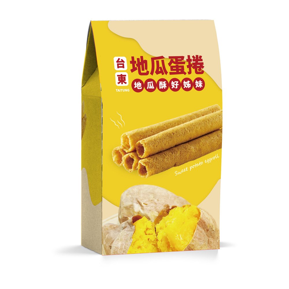 【信華農特產】地瓜蛋捲 144公克(2入x4包)/盒