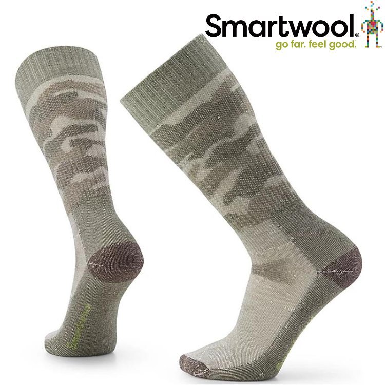 smartwool hunt classic camo 狩獵中級減震迷彩長筒襪 美麗諾羊毛登山襪 sw 001876 d 11 軍風橄綠