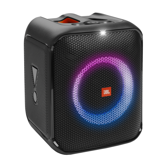 亞洲樂器 JBL Partybox Encore Essential 手提式派對喇叭，具備 100W 的震撼音效、內建動態燈光秀與防潑水設計。