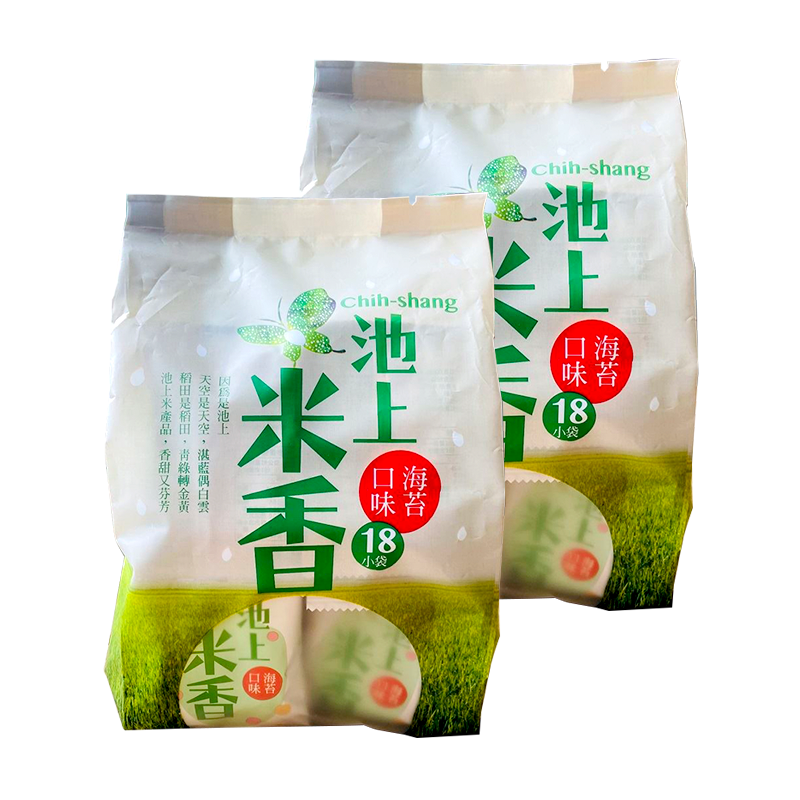 【好米製品】台東縣 池上鄉 池上米香 海苔口味 18小袋入 點心全素可食 下午茶 傳統零食 農漁特產