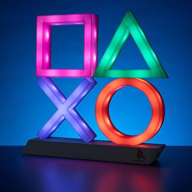 【AS電玩】官方授權 正版 PlayStation PS 信仰燈 彩色燈 藍燈 夜燈 XL版 造型燈