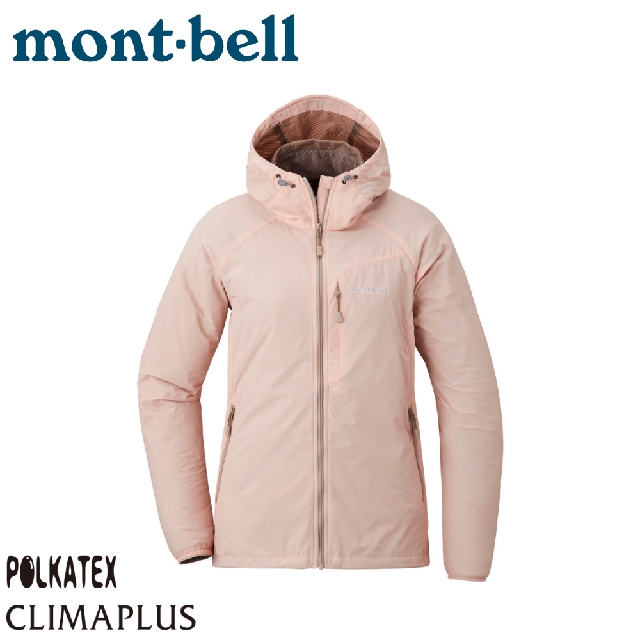 【Mont-Bell 日本 女 LT SHELL PARKA 連帽風衣《珊瑚粉》】1106646/防風外套/風雨衣/透氣夾克
