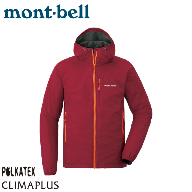 【Mont-Bell 日本 男 LT SHELL PARKA 連帽風衣《紅》】1106645/防風外套/風雨衣/透氣夾克