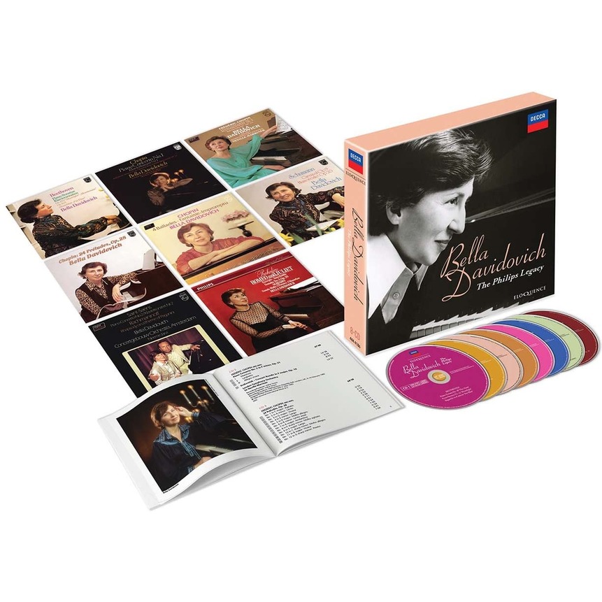 (Eloquence)第四屆蕭邦鋼琴大賽金牌得主~貝拉．達薇朵薇琪飛利浦錄音大全集 Bella Davidovich – The Philips Legacy (8CD)